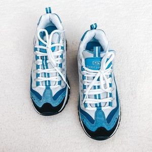 Skechers | Blue, Gray and White Sneakers